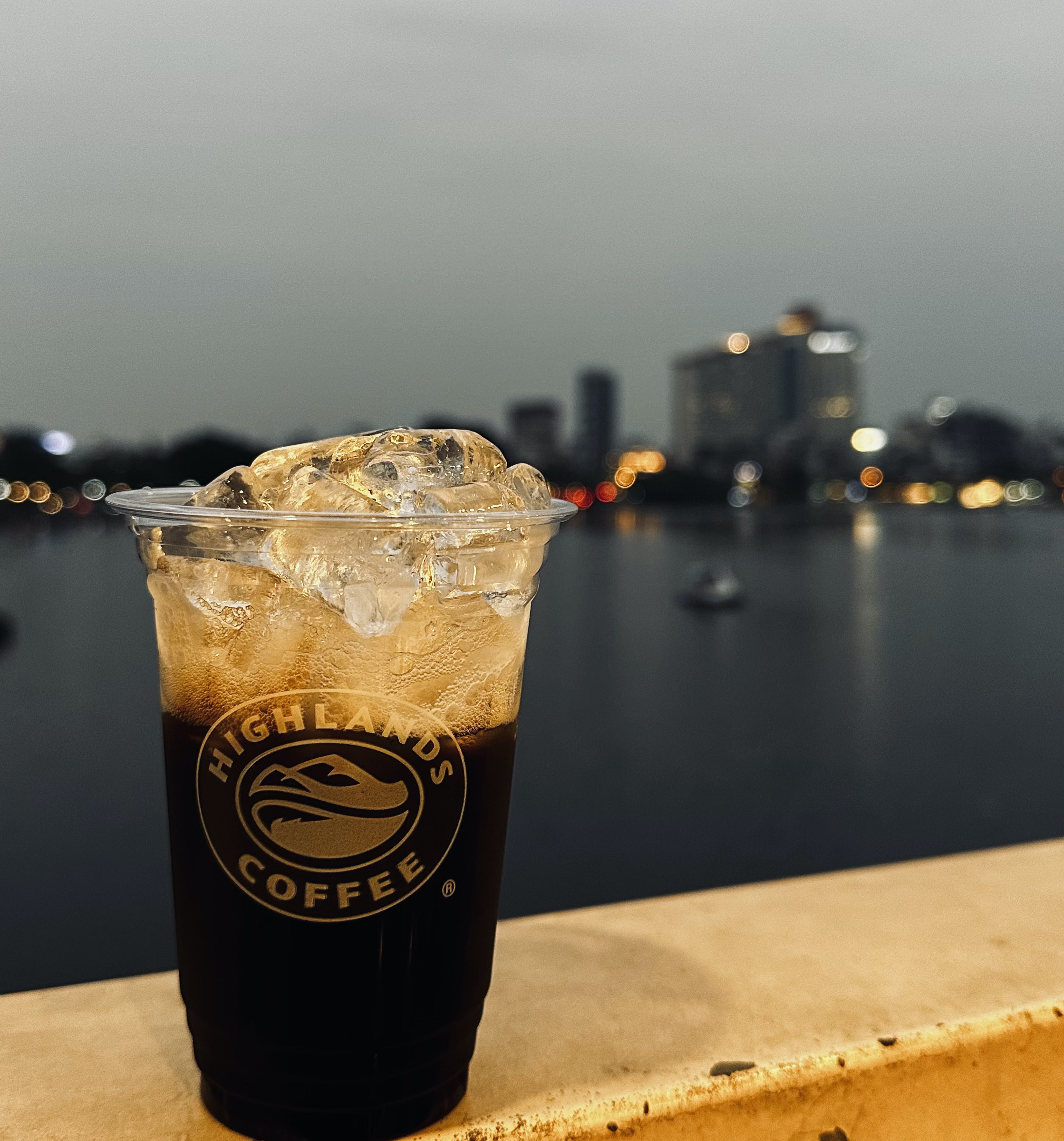 ハイランドコーヒー「タンニエン通り店」で注文したブラックアイスコーヒーの写真
